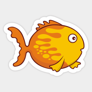 Goldfish Cartoon Sticker